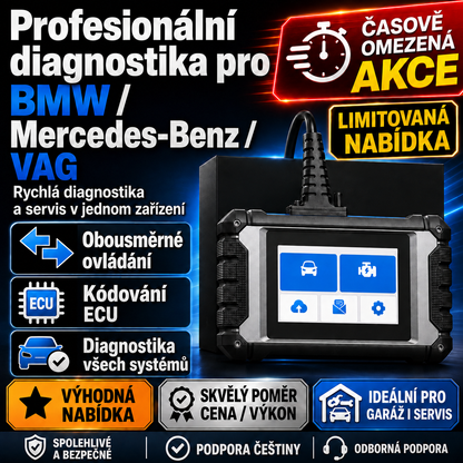 Profesionální diagnostika 4″ pro Mercedes-Benz, BMW a VAG