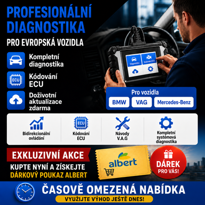 Profesionální diagnostika 4″ pro Mercedes-Benz, BMW a VAG